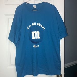 Blue M&M’s TShirt XL unisex